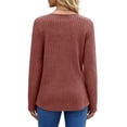 thumbnail image 5 of UVN V Neck Blouses for Women Button Long Sleeve Shirts Dressy Casual Fall Sweaters Tunic Tops, 5 of 9