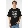 thumbnail image 1 of Camiseta informal de verano para hombre, con estampado geométrico y letras, manga corta, corte regular, estilo urbano, para el tiempo libre., 1 of 6