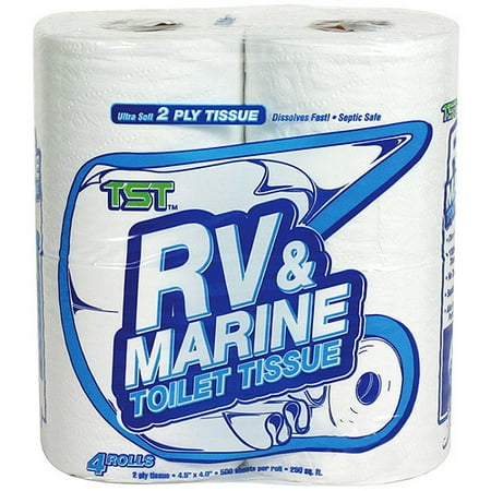 (12 Pack) Camco Toilet Paper, RV & Marine Fast Dissolving, 4 (Best Marine Toilet Paper)