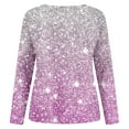thumbnail image 4 of oqasdz Sweatshirt for Women Long Sleeve V Neck with Shoulder Drop Neckline Featuring Digital Print Design Versatile Casual Outdoor, 4 of 5