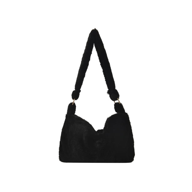 Bolsos Mano Grandes Con Retro para Mujer Felpa para Hombro Y Axilas (D)