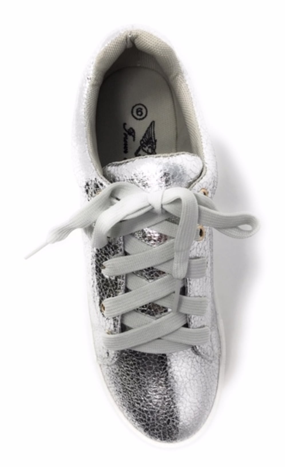 Forever Young Women's Metallic Textured Lace up Sneakers