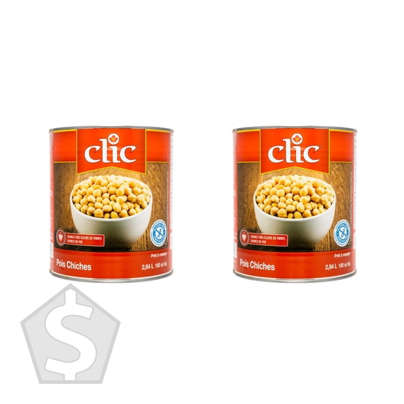 Clic Canned Chickpeas, 6 × 2.84 L - Pack of 2