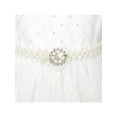 thumbnail image 6 of Girls Dress White Lace Mesh Diamond Pearl Flying Sleeve Formal Wedding 7 Years, 6 of 7