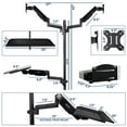 MountIt! Wall Mount Workstation with Dual Monitor Mount Fits Two 19
