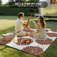thumbnail image 4 of Brown Dahlia Outdoor Rug 4x6 Ft - Reversible Patio Rug Outdoor Camping Rugs, Vintage Abstract Grey Flowers Floral Washable Indoor Outdoor Area Rugs, Non-Slip Outdoor Carpet Runner for Deck/Porch, 4 of 8