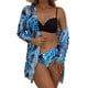 thumbnail image 1 of Traje de baño con estampado floral,Bikini de 3 piezas para mujer Bikini con estampado floral Traje de baño para mujer Salida de alta intensidad, 1 of 4