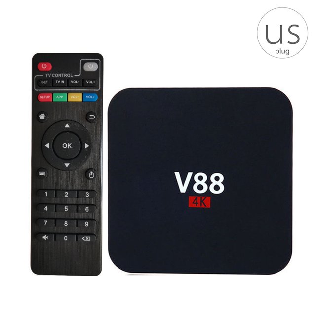 Smart TV Box Quad Core 4K Salida HD WIFI 1G + 8G Reproductor multimedia de televisión Conjunto de control remoto Topbox vogacara DZ7246-02B