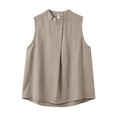 thumbnail image 6 of Womens Loose Fit Casual Flowy Tank Tops Square Neck Trendy Sleeveless Summer Tops Clothes Spring Outfits 2026 Casual Linen Top Fashion Clothing Khaki M, 6 of 6