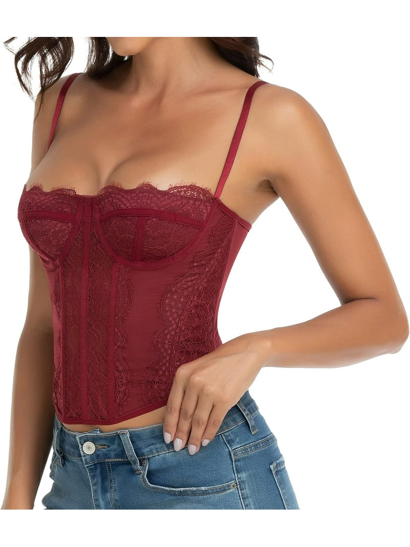 Lace Bustier Corset Tops for Women - Sexy Going Out Party