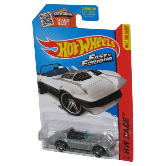Hot Wheels Fast & The Furious HW Race Silver Corvette Grand Sport Roadster Toy Car 179/250