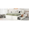 thumbnail image 5 of Miekor Furniture Queen Size Upholstered Platform Bed with 4 Drawers and 2 USB, Beige BS8993, 5 of 6