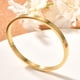 thumbnail image 1 of Pulseras de oro para mujer, brazaletes ovalados chapados en oro de 18 quilates, pulsera de acero inoxidable, 1 of 4