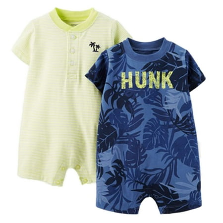 - Carter's Infant Boys 2 Pack Hawaiian Hunk Tropical Rompers