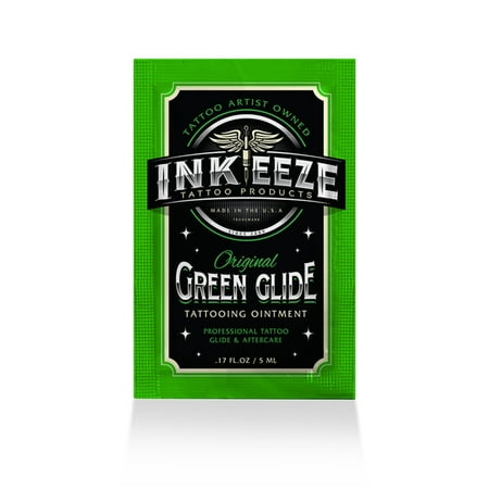 INKEEZE Green Glide Tattoo Ointment - 5ml Packet (Best Tattoos For Dark Skin)