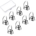 thumbnail image 1 of Graflsoa 8-Piece Adjustable Guitar Finger Picks, Stainless Steel Banjo Thumb Picks, Silver & Gold Options, Lightweight & Durable for String Instruments, 1 of 6