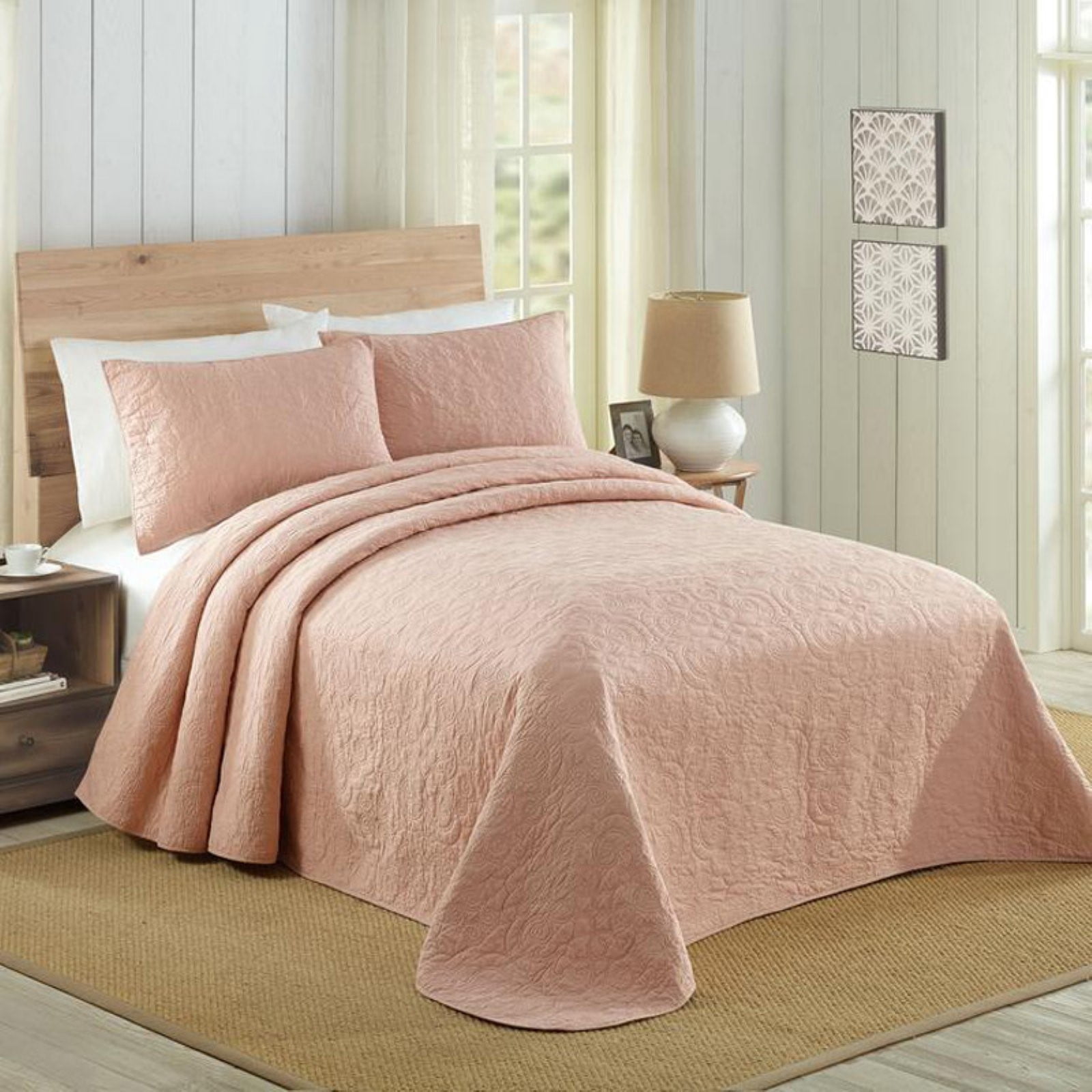 Better Homes & Garden Solid Cotton Stone Bedspread
