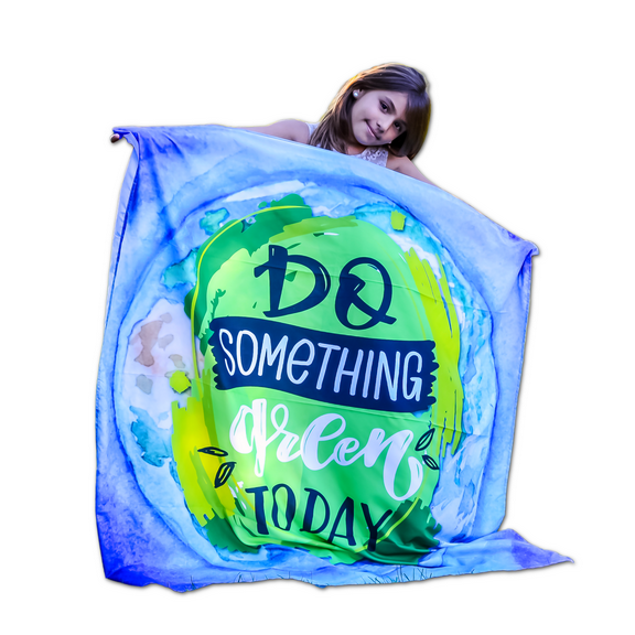Birdy Boutique “Do Something Green Today” Tapestry – 48" x 48" Eco Wall Hanging