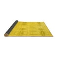 thumbnail image 2 of Ahgly Company Indoor Round Solid Yellow Modern Area Rugs, 6' Round, 2 of 4