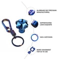 thumbnail image 6 of Universal Burn Blue Diy Motorcycle Key Cover Case Shell with Key Ring, 6 of 7