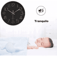 thumbnail image 2 of Reloj De Pared Decorativo Moderno 3d Cuarzo Negro con Plata, 2 of 5