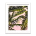 thumbnail image 1 of Humble Chic Framed Wall Decor - Fine Art Plants Picture Poster Prints in White Frame for Home Decorations Living Dining Room Bedroom Bathroom Office, Pink Palms, 1 of 8