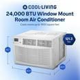 thumbnail image 2 of Cool-Living 24,000 BTU Window Room Air Conditioner with Remote, 220V, 2 of 9