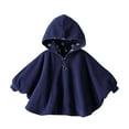 thumbnail image 2 of XXWXYD Baby Girls Boys Reversible Double-Side Wear Hooded Poncho Jacket, Outerwear Cloak Coat for Baby Easy On Off Soft Warm, 2 of 8