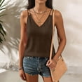 thumbnail image 6 of Lumtrix Dressy Tank Tops For Women V Neck Cotton Linen Shirt Sleeveless Summer Tunic Top Loose Fit Lightweight Casual Blouses Coffee L, 6 of 6