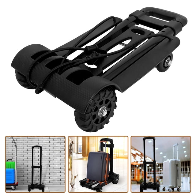 Minkissy Folding Trolley Collapsable Grocery Cart Aluminum Alloy Thickened Design For Travel 1Set