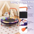 thumbnail image 4 of Gymax 36'' Foldable Kid Trampoline w/ 20 LED Lights Foam Handlebar Padded Safety Cover Purple, 4 of 10