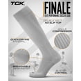 thumbnail image 2 of Grey Soccer Socks Youth Boys Girls Womens Mens Performance Sport Sock Knee High Soccer Socks Kids Finale (Grey, Small), 2 of 2