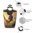 thumbnail image 4 of Bingfone Country Farm Morning Rooster Laundry Hamper,Large Canvas Fabric Lightweight Storage Basket Toy Organizer Dirty Clothes Collapsible, 4 of 6