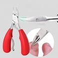 thumbnail image 3 of Cortaúñas de olécranon de acero inoxidable, mango antideslizante Cortaúñas con estilo para uñas de los pies gruesas, piel muerta de la cutícula de los , ROJO Sunnimix Cortaúñas Olécranon, 3 of 7