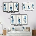 thumbnail image 4 of Designart "Minimal Orbicular Unity in Retro Blue II" Modern Geometric Framed Wall Art Set Of 3 - Blue Abstract Frame Gallery Set For Office Decor, 4 of 7