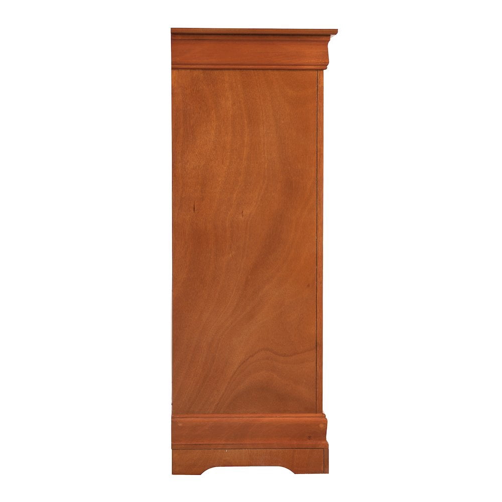 Glory Furniture Louis Phillipe Chest in Oak Color