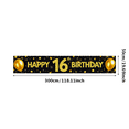 thumbnail image 6 of Glittery Gold Happy 16th Birthday Banner Backdrop Background Party Supplies Photography Props for Birthday Celebrations Party Decorations Photo Booth Decor, 6 of 7