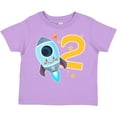 thumbnail image 3 of Inktastic Rocket Space Ship Happy Second Birthday Boys or Girls Toddler T-Shirt, 3 of 5