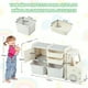 thumbnail image 3 of Costway Organizador de Juguetes para Niños Estantería Infantil Forma de Camión con 2 Contenedores 2 Cajones Armario 110 x 32 x 66 cm Beige, 3 of 10
