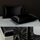 thumbnail image 4 of Juego de sábanas de lujo de hotel de satén mate suave Sábana ajustable con bolsillo profundo de 4 piezas Fundas de almohada de sábanas planas Ropa de cama transpirable de microfibra de poliéster, 4 of 6