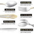thumbnail image 4 of 40 Pcs Gold and Silver Flatware 18/10 Stainless Steel Flatware Set for 8 Fork and Spoon Silverware Set Gold Silver Utensils for Wedding Family Gatherings Hotel, Dishwasher Safe, 4 of 7