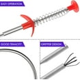 thumbnail image 5 of Drain Snake, Drain Clog Remover - Gutter Cleaning Tools Drain Cleaner for Toilet Sewer Shower Kitchen Bathroom Tub Clogged Drains Opener Cleaning Tool, Flexible Grabber Claw Pick Up Reacher, 5 of 8