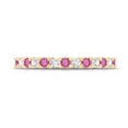 thumbnail image 5 of Rosec Jewels Pink Tourmaline Diamond Half Eternity Ring for Women - AAA Quality - Stackable Ring - Gift for Special Occasions, 14K Yellow Gold, US 5.50, 5 of 9