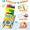 thumbnail image 3 of 432 Count Colored Pencils Bulk, 12 Assorted of color pencils，36 Packs Pre-sharpened Colored Pencils for Kids, School Supplies of Color Pencil bulk classroom, 3 of 4