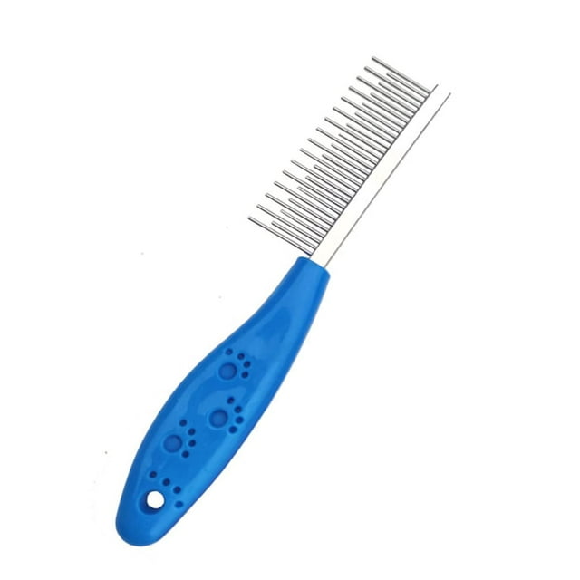 Long Hair Dog or Cat Comb Grooming with Short and Long Teeth Dematting Knots Tangles Remover