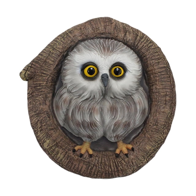 Estatua de búho, decoración de de jardín, impermeable, hecha a mano, 17,5x5,5x17,5 cm, estatuilla de búho artística para jardín para uso en inte