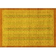 thumbnail image 1 of Ahgly Company Machine Washable Indoor Rectangle Abstract Yellow Modern Area Rugs, 6' x 9', 1 of 4