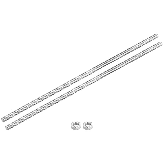 Fully Threaded Rod M6 x 350mm 1mm Pitch 304 Stainless Steel Right Hands 2pcs