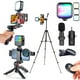 thumbnail image 1 of Kit de Vlogging para iPhone, Kit de inicio de YouTube, soporte para teléfono para grabación de vídeo, kit de cámara Vlogging con trípode doble/luz RGB/micrófono inalámbrico/CPL ens/control remoto, 1 of 5
