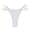 White, variant on Women's Bikini Bottom Double Strappy Thong Beach Pool Swimwear String Low Waisted Swimsuit High Cut Bottom Black